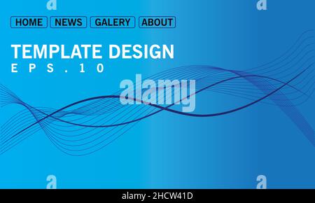 abstrack background with blue for template web design and more Stock Vector