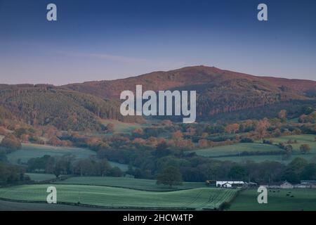 Moel Famau mountain in the Clwydian Range, North Wales Stock Photo