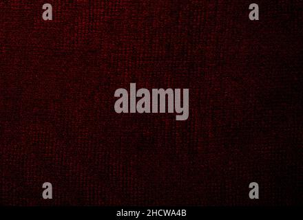Red woven fabric texture close up macro view for background Stock Photo