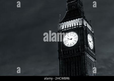 Big Ben Clock Tower at night England United Kingdom Stock Photo