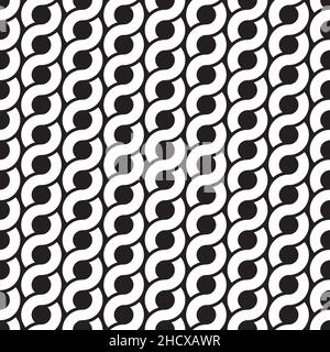 Seamless interlinked circle weave braid pattern background Stock Vector