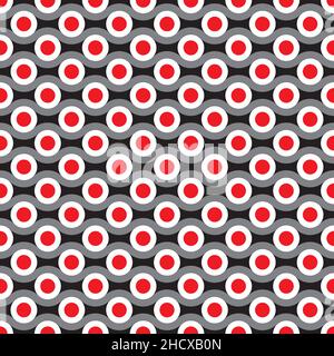 Seamless abstract wave circle pattern background Stock Vector