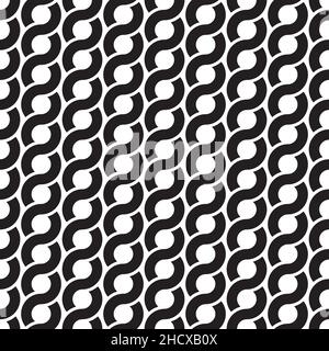 Seamless interlinked circle weave braid pattern background Stock Vector
