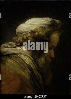 Rembrandt Lighting Study with an Old Man as a Model Stock Photo - Alamy