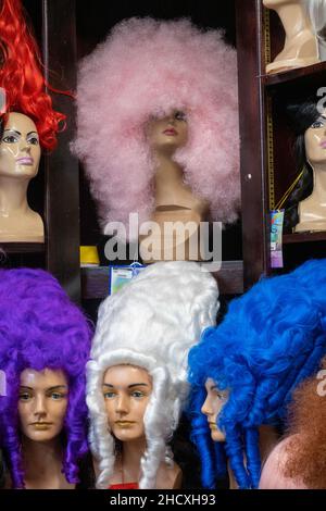 Costume wigs for sale at the famous magic retail store Abracadabra in the Flatiron District of New York City USA Stock Photo Alamy