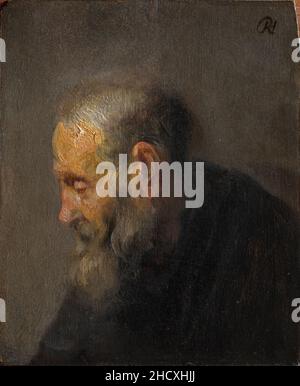 Rembrandt van Rijn Study of an Old Man in Profile Stock Photo - Alamy