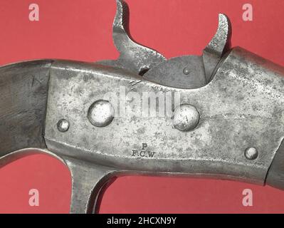 Remington Naval Model 1865 Pistol-NMAH-ET2010-31900-000003. Stock Photo