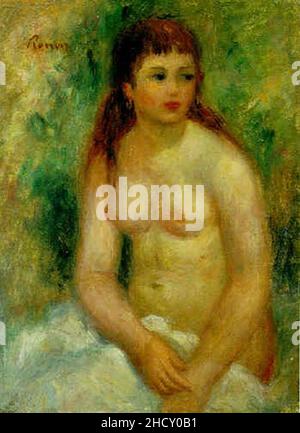 Renoir - Jeune femme nue assise, 1910. Stock Photo
