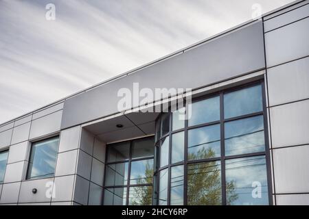 Part of a small generic building exterior Stock Photo