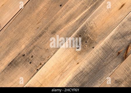 Hard oak wood pallet board background texture. Stock Photo