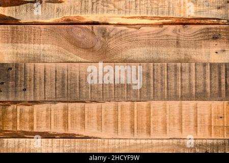 Hard oak wood pallet board background texture. Stock Photo