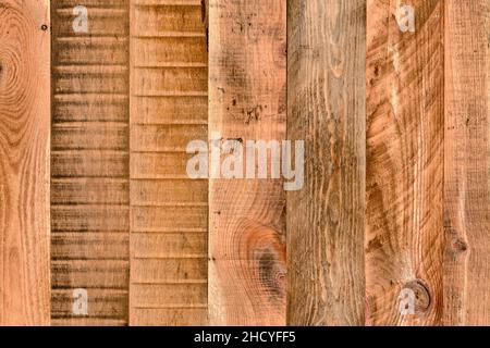 Hard oak wood pallet board background texture. Stock Photo