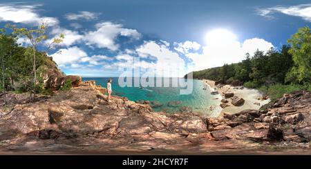 360 degree panoramic view of 360 Panoramic view of Blue Pearl Bay Hayman Island Queensland Australia