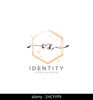OZ Handwriting logo vector art of initial signature, wedding, fashion, jewerly, boutique, floral and botanical with creative template for any company Stock Vector