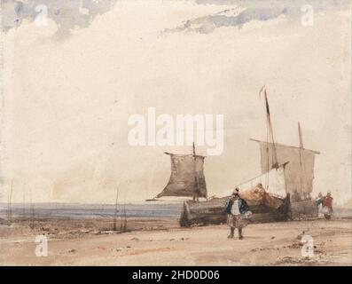 Richard Parkes Bonington - Beach Scene Stock Photo