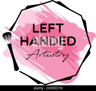 Modern flat letter mark LEFT HANDED logo design Stock Vector