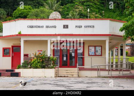 The Christmas Island post office in Flying Fish Cove on Christmas Island. Stock Photo