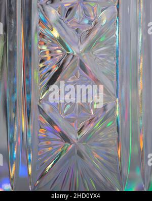 Crystal Glass Geometric pattern. Futuristic Abstract background. Stock Photo
