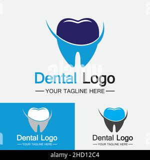 Dental Logo Design vector template.Creative Dentist Logo. Dental Clinic Vector Logo. Stock Vector