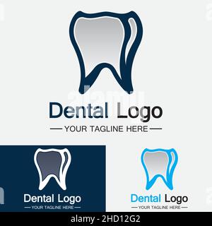 Dental Logo Design vector template.Creative Dentist Logo. Dental Clinic Vector Logo. Stock Vector
