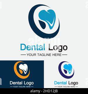 Dental Logo Design vector template.Creative Dentist Logo. Dental Clinic Vector Logo. Stock Vector