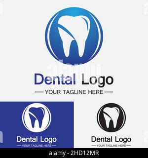 Dental Logo Design vector template.Creative Dentist Logo. Dental Clinic Vector Logo. Stock Vector
