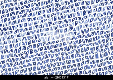 Polygonal dark blue mosaic background. Abstract low poly vector illustration. Triangular pattern in halftone style. Template geometric business design Stock Vector