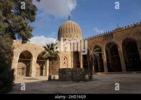 Inner courtyard of the Sultan Al-Ashraf Qaytbay Mosque and Mausoleum Stock Photo