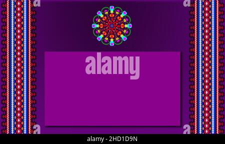 Frame for text with a divider and ornament in the Ararabian style. She draws attention to an important text. Stock Photo