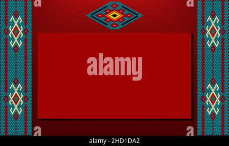 Frame for text with a divider and ornament in the Ararabian style. She draws attention to an important text. Stock Photo