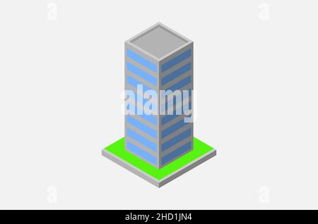 Isometric vector image of an apartment building Stock Vector Image ...