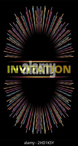 Invitation with explode effect. Vector illustration. EPS10. Stock Vector