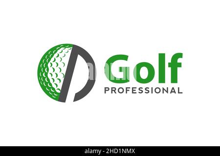 Letter N for Golf logo design vector template, Vector label of golf, Logo of golf championship, illustration, Creative icon, design Stock Vector
