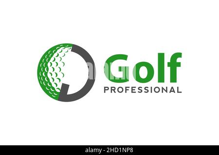 Letter J for Golf logo design vector template, Vector label of golf, Logo of golf championship, illustration, Creative icon, design Stock Vector