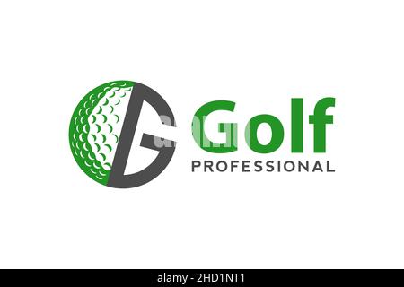 Letter G for Golf logo design vector template, Vector label of golf, Logo of golf championship, illustration, Creative icon, design Stock Vector