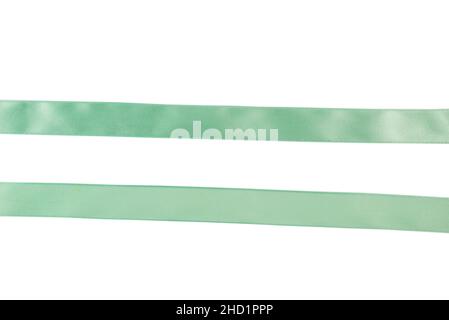 Light green ribbon isolated on white background. Stock Photo