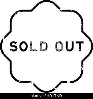 Grunge black sold out word rubber seal stamp on white background Stock ...