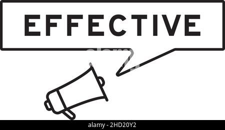 Megaphone icon with speech bubble in word effective on white background Stock Vector