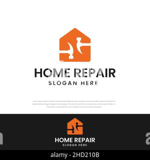 Home Improvement Creative Home Construction concept design template Logo,symbol,icon Stock Vector