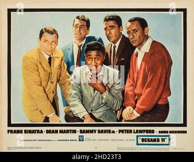 Ocean's 11 (Warner Bros., 1960) feat Frank Sinatra, Dean Martin, Sammy Davis Jr, Peter Lawford, Angie Dickinson. Stock Photo
