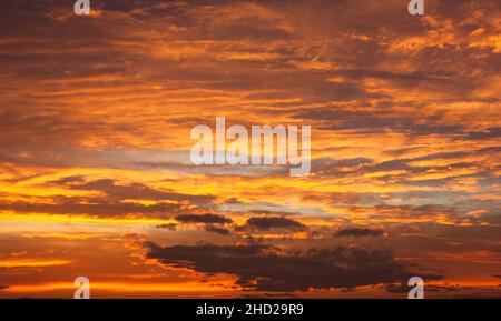 Evening sunset view of beautiful sky Stock Photo