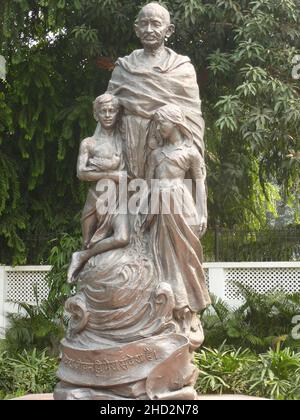 Mahatma Gandhi statue, M. Gandhi Museum in Delhi Stock Photo