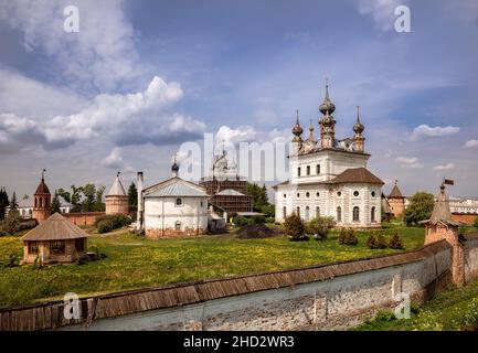 View of the Monastery of Michael the Archangel in the town of Yuryev-Polsky, Vladimir region, Russia Stock Photo