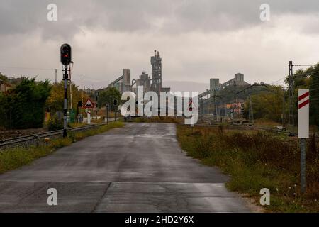 Landscape of an Industrial City of Cantabria. Stock Photo