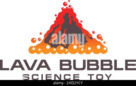 Modern colorful design LAVA BUBBLE hot logo design Stock Vector