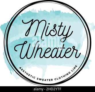 Modern flat letter mark MISTY WHEATER logo design Stock Vector