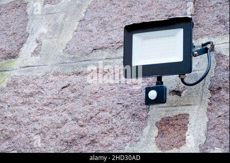 Security light and PIR for automatic operation Stock Photo
