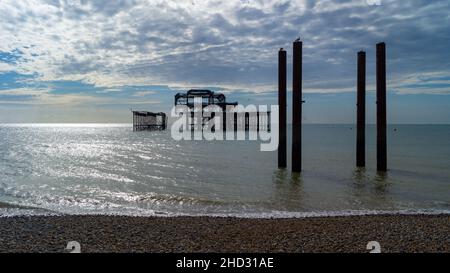 Brighton West Pier at Dusk Stock Photo