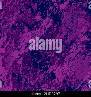 Abstract violet and purple grunge backdrop. Texture of spots, stains, ink, dots, scratches. Damaged backdrop. Distressed dirty artistic design element Stock Vector