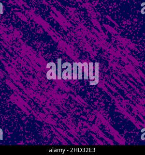 Oblique violet and dark blue grunge overlay backdrop. Distress texture of spots, stains, dots. Old damaged backdrop. Dirty artistic design element Stock Vector